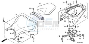 CBR1000RR9 France - (F / MME) drawing SEAT