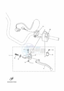 YFM700FWBD KODIAK 700 EPS (BGFD) drawing HANDLE SWITCH & LEVER