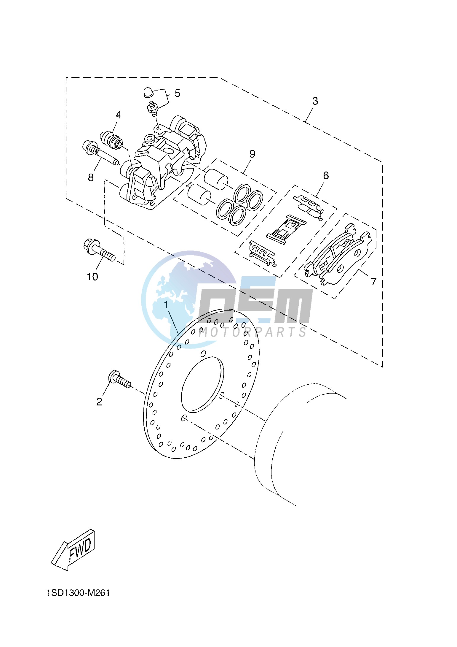 REAR BRAKE CALIPER