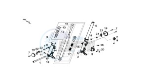 MAXSYM 400 EFI drawing FRONT FORK CPL