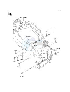 ZX 600 J [ZZR600] (J6F-J8F) J7F drawing ENGINE MOUNT