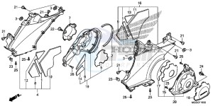 NC700DC Integra E drawing STEP PANEL/ ENGINE SIDE COVER