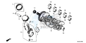 CB650FE CB650F 2ED - (2ED) drawing CRANKSHAFT/ PI STON