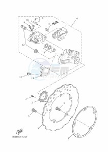 XTZ690 TENERE 700 (BEH3) drawing REAR BRAKE CALIPER