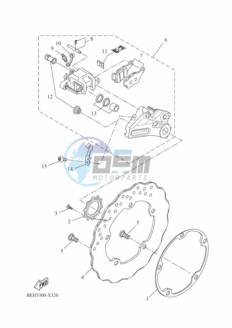 REAR BRAKE CALIPER