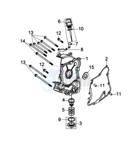 CELLO 125 drawing CRANKCASE RIGHT / START MOTOR