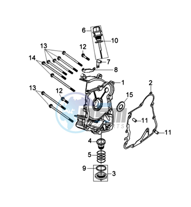 CRANKCASE RIGHT / START MOTOR