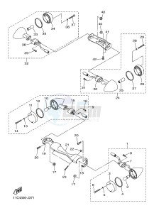 XVS1300A MIDNIGHT STAR (12C7) drawing FLASHER LIGHT