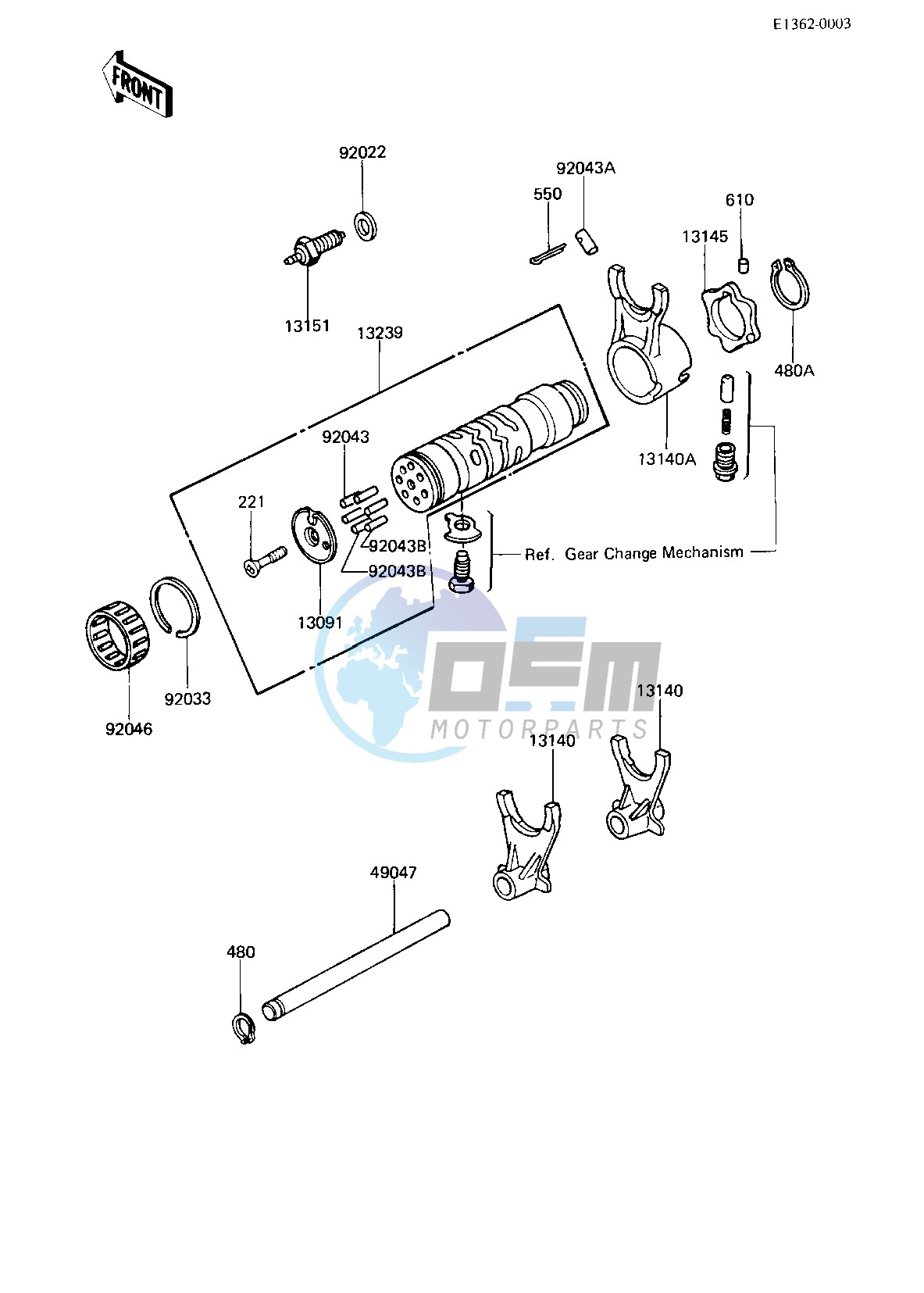 GEAR CHANGE DRUM & FORKS