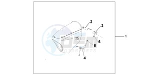 VTX1800C drawing HEADLIGHT COWL WITH WINDSCREEN