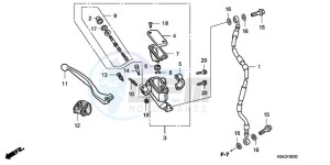 CRF150RB9 ED / T19 2ED drawing FR. BRAKE MASTER CYLINDER