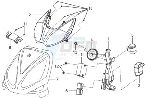 JET EURO X 50 BC ENGINE drawing FR PLATE / HEAD LIGHT