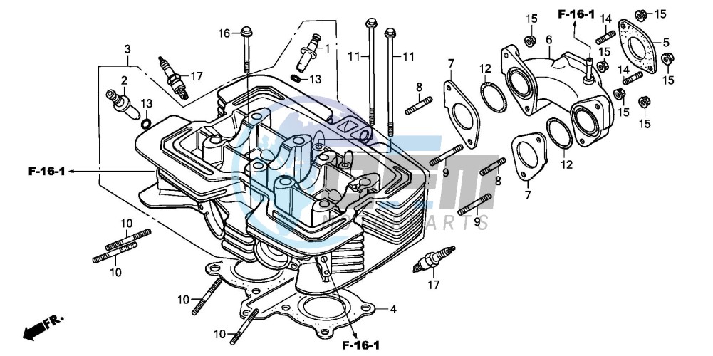 CYLINDER HEAD (CB250P6)