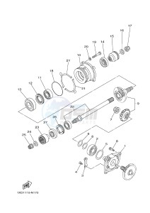 YXM700E YXM700PE VIKING EPS (1XP3) drawing MIDDLE DRIVE GEAR