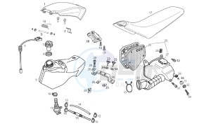 RCR_SMT Racing 50 drawing Tank - Air box - Saddle