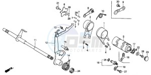 C50S drawing GEARSHIFT FORK/ GEARSHIFT DRUM