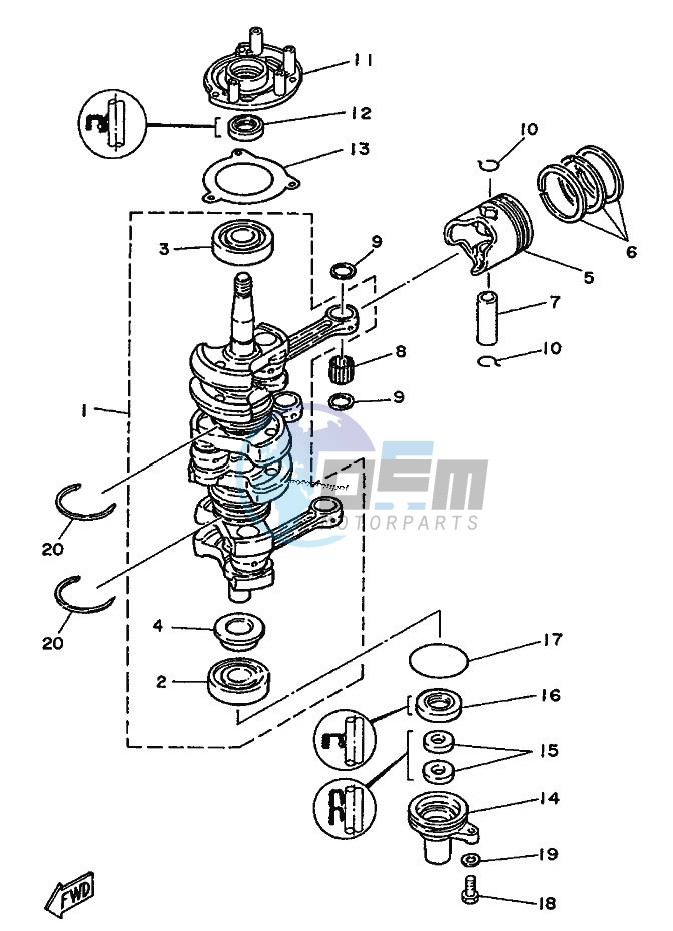 CRANKSHAFT--PISTON