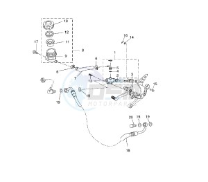 YZF R 125 drawing REAR MASTER CYLINDER