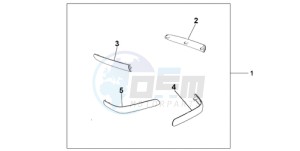 GL18009 UK - (E / AB MKH NAV) drawing CHROME SADDLEBAG