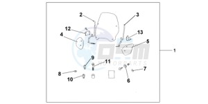 PES125R9 France - (F / CMF STC 2F) drawing WINDSHIELD