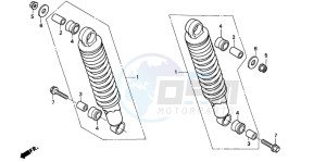 CB250 drawing REAR CUSHION