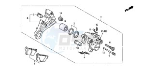 CB600F CB600F drawing REAR BRAKE CALIPER (CB600F)