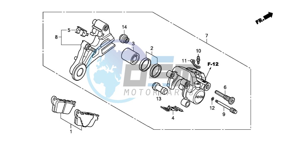 REAR BRAKE CALIPER (CB600F)