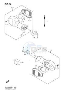 GSR750 EU drawing TURNSIGNAL LAMP