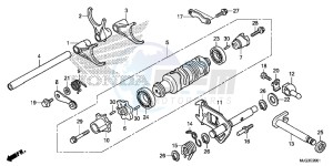 GL1800BG GOLDWING - F6B UK - (E) drawing SHIFT DRUM/ SHIFT FORK (2)