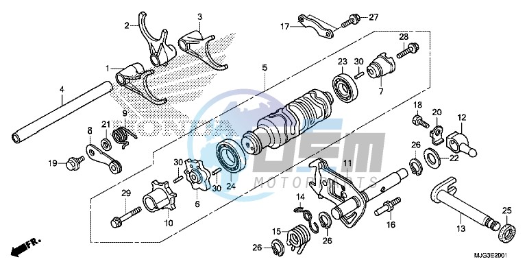 SHIFT DRUM/ SHIFT FORK (2)