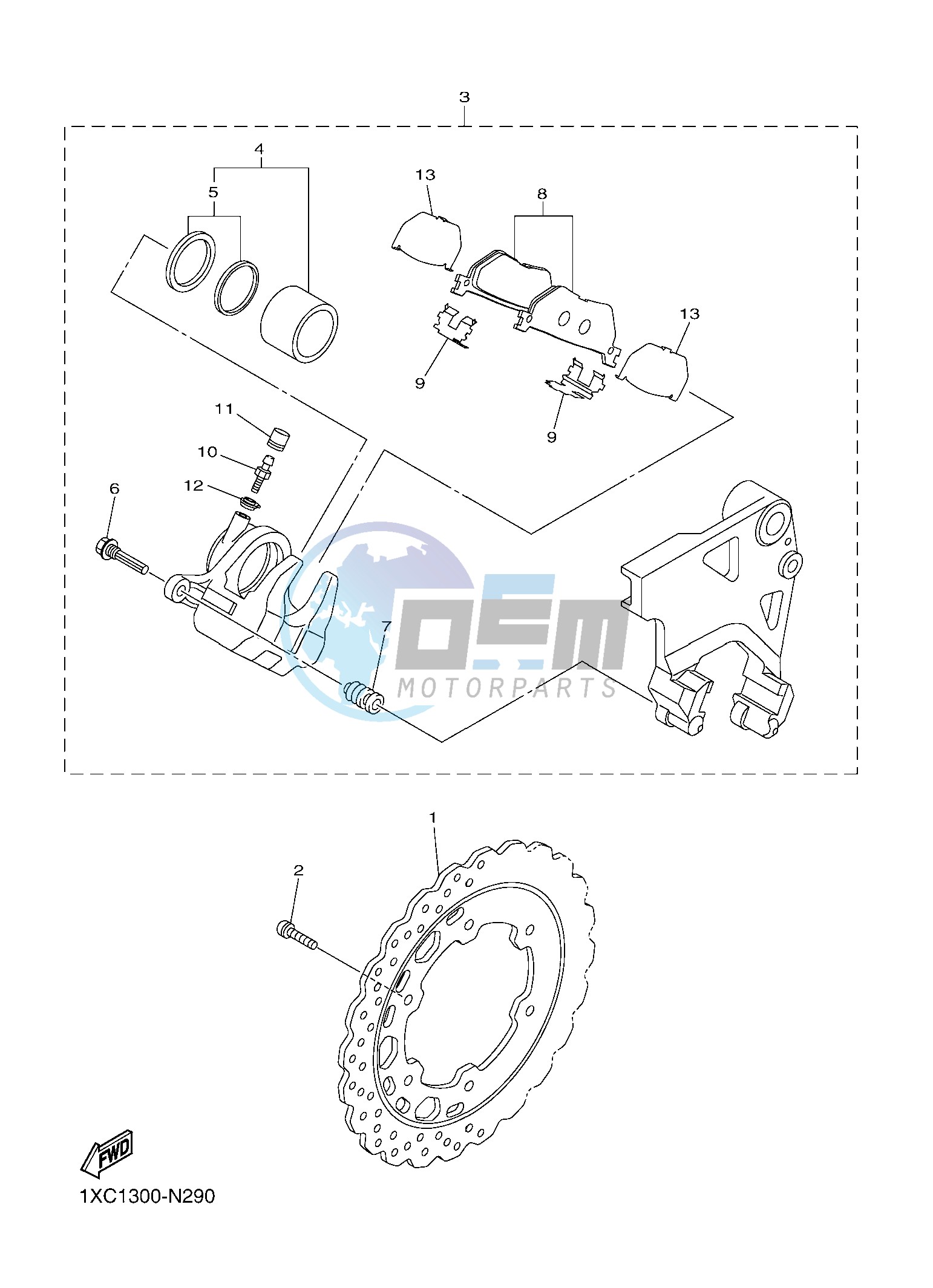 REAR BRAKE CALIPER