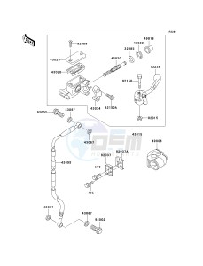 KX 65 A (A6) A6 drawing FRONT MASTER CYLINDER