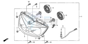 XL1000VA drawing HEADLIGHT