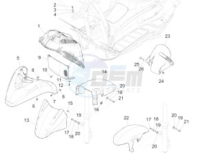 X Evo 250 Euro 3 drawing Wheel huosing - Mudguard