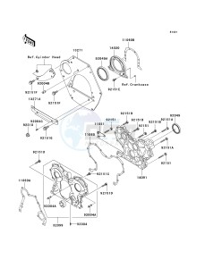 KAF 950 B [MULE 3010 DIESEL 4X4] (B2-B3) [MULE 3010 DIESEL 4X4] drawing ENGINE COVER-- S- -