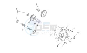 Scarabeo 50 2t (eng. Minarelli) drawing Transmission final drive