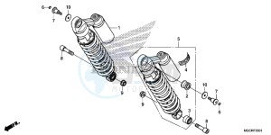 CB1100 UK - (E) drawing REAR CUSHION (CB1100NA/NAD)