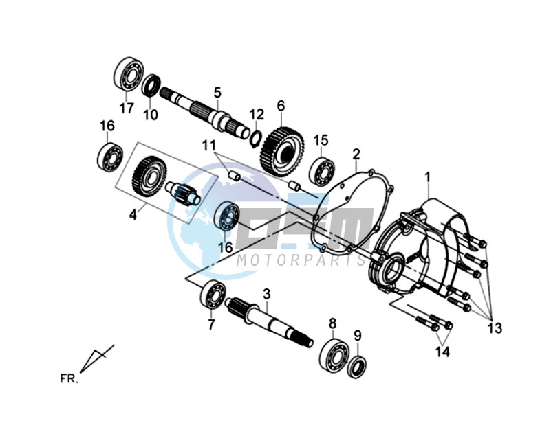 CRANKCASE - DRIVE SHAFT