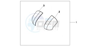 XL1000VA9 UK - (E / ABS MKH) drawing PANNIER SCUFF PAD SET A