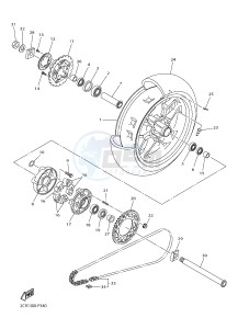 YZF-R1 998 R1 (2CRJ 2CRK) drawing REAR WHEEL