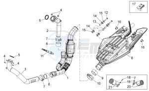 Shiver 750 GT drawing Exhaust unit