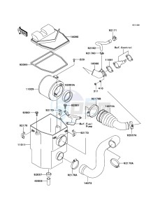 MULE_610_4X4 KAF400A7F EU drawing Air Cleaner