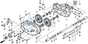 TRX300 FOURTRAX 300 drawing FRONT DRIVESHAFT