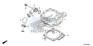 CRF450RG CRF450R Europe Direct - (ED) drawing CYLINDER