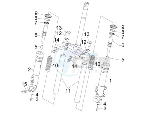 Runner 200 VXR 4t Race e3 (UK) UK drawing Fork components (Kayaba)