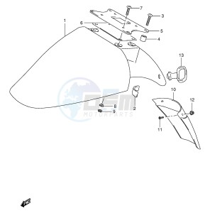 VX800 (E4) drawing FRONT FENDER