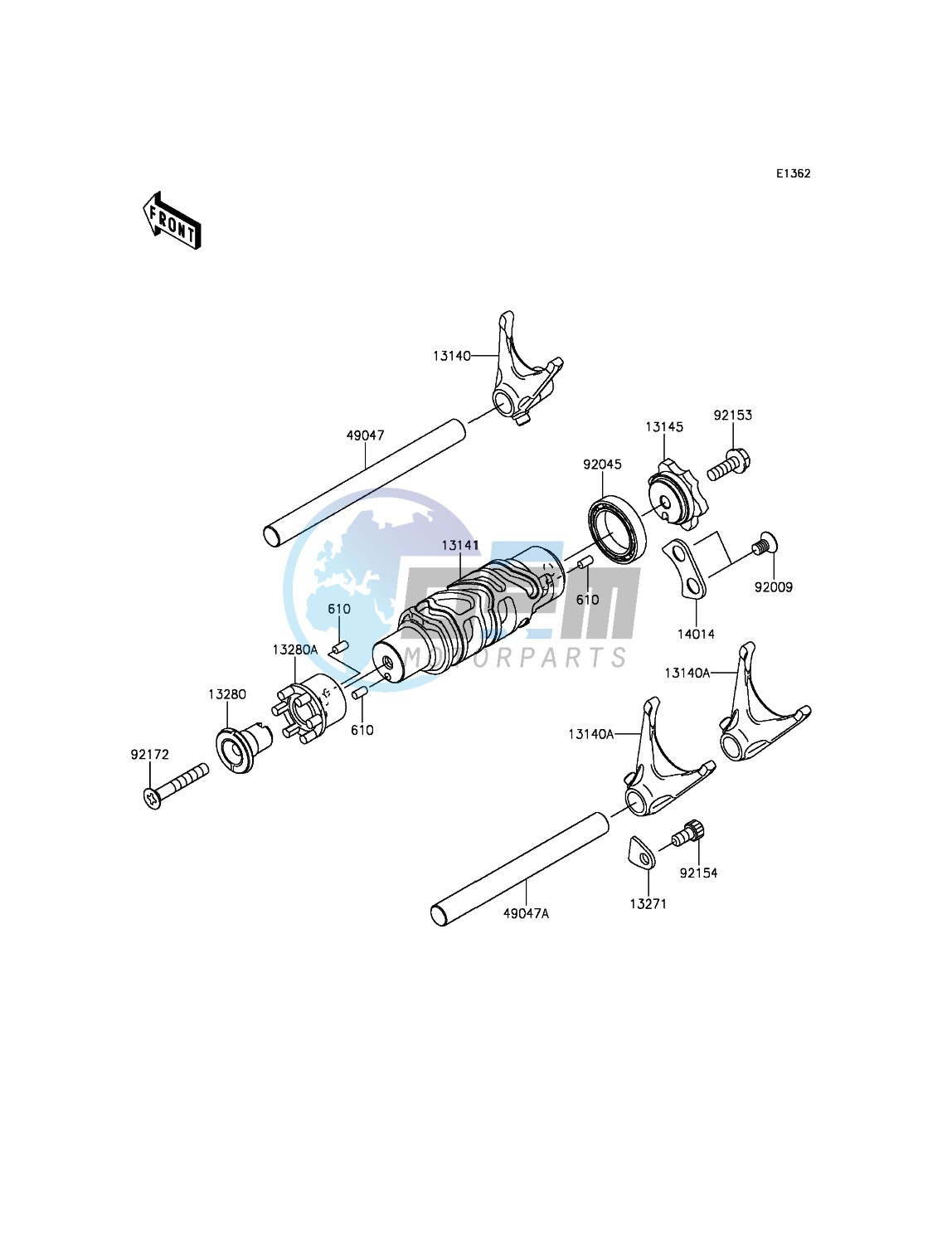 Gear Change Drum/Shift Fork(s)