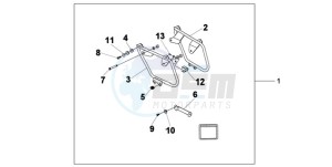 VT750CA9 Australia - (U / MME ST) drawing SADDLEBAG MOUNT B