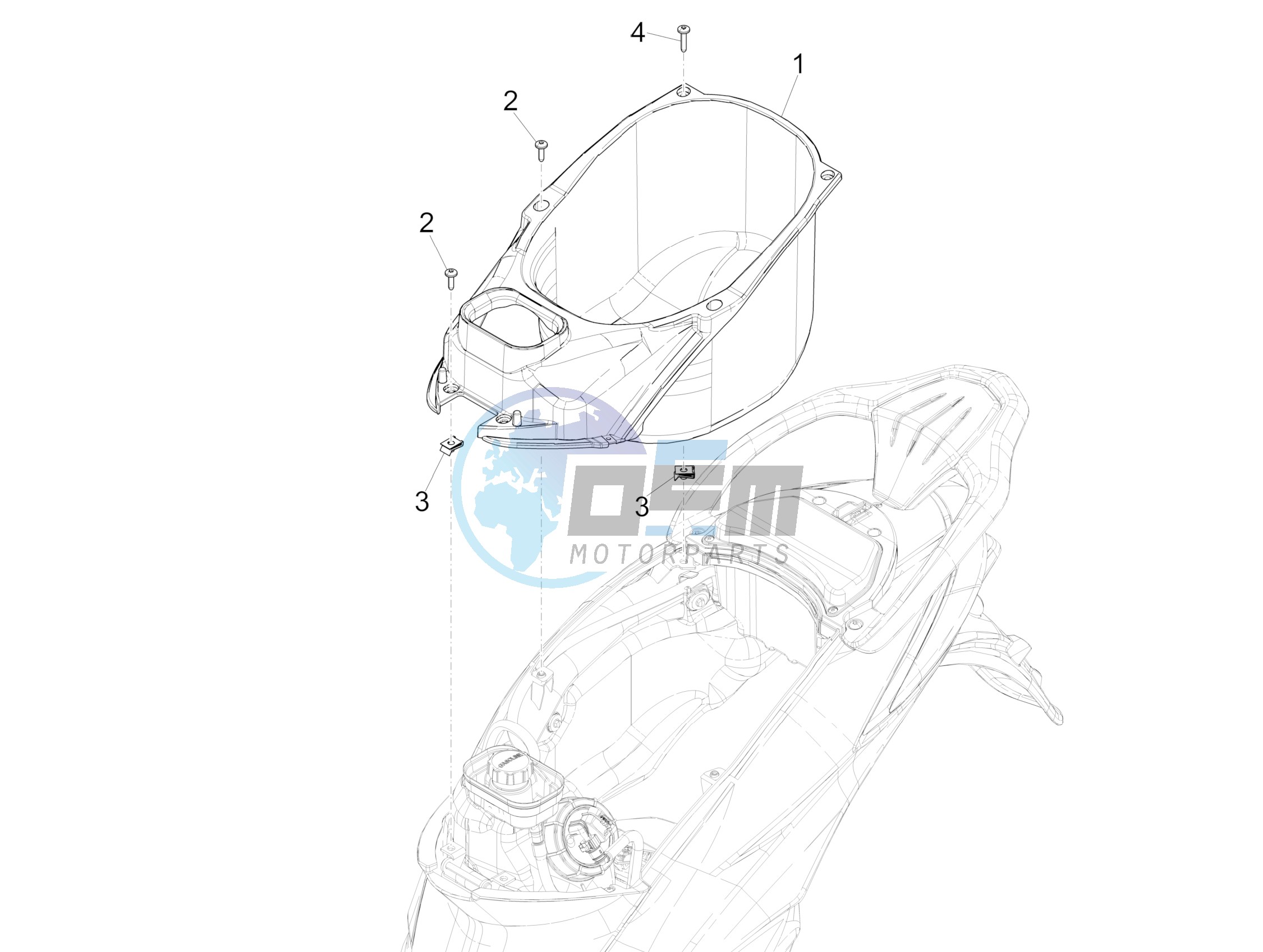 Helmet housing - Undersaddle