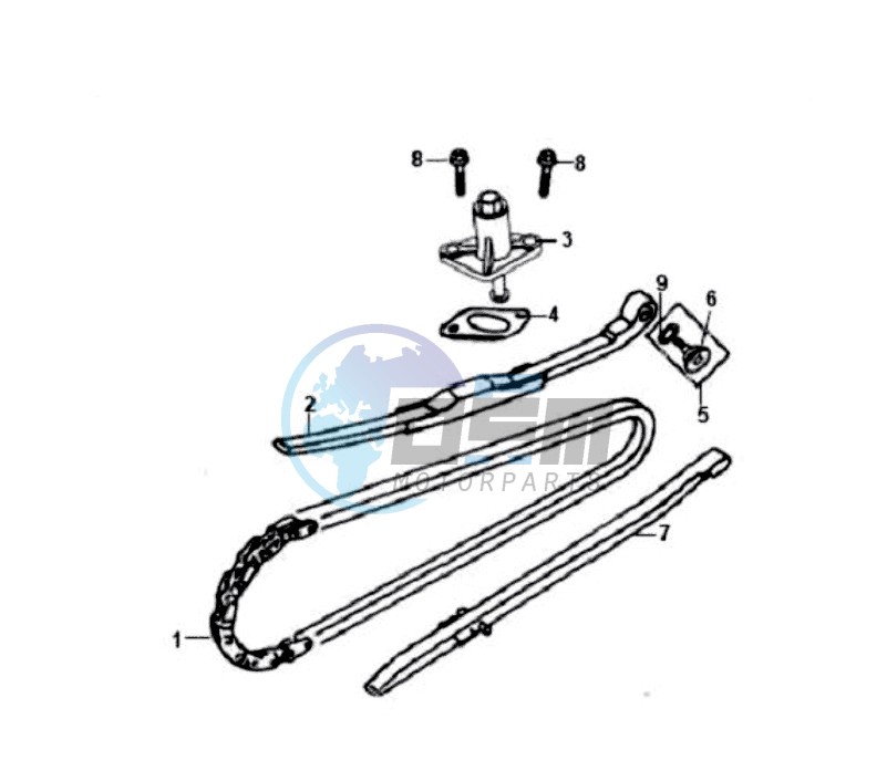 CHAIN / CHAIN TENSIONER / CHAIN GUIDE